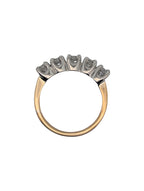 Vintage 14K Yellow and White Gold Diamond Band