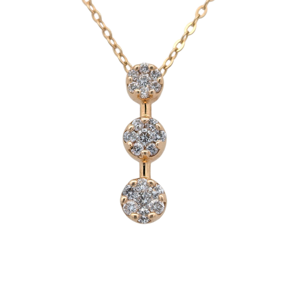 Vintage Cluster Drop Pendant