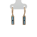 14K Yellow Gold and Topaz Earrings