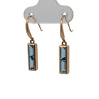14K Yellow Gold and Topaz Earrings