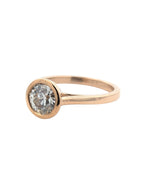 Bezel Set Cathedral Shank Engagement Ring [Made to Order]