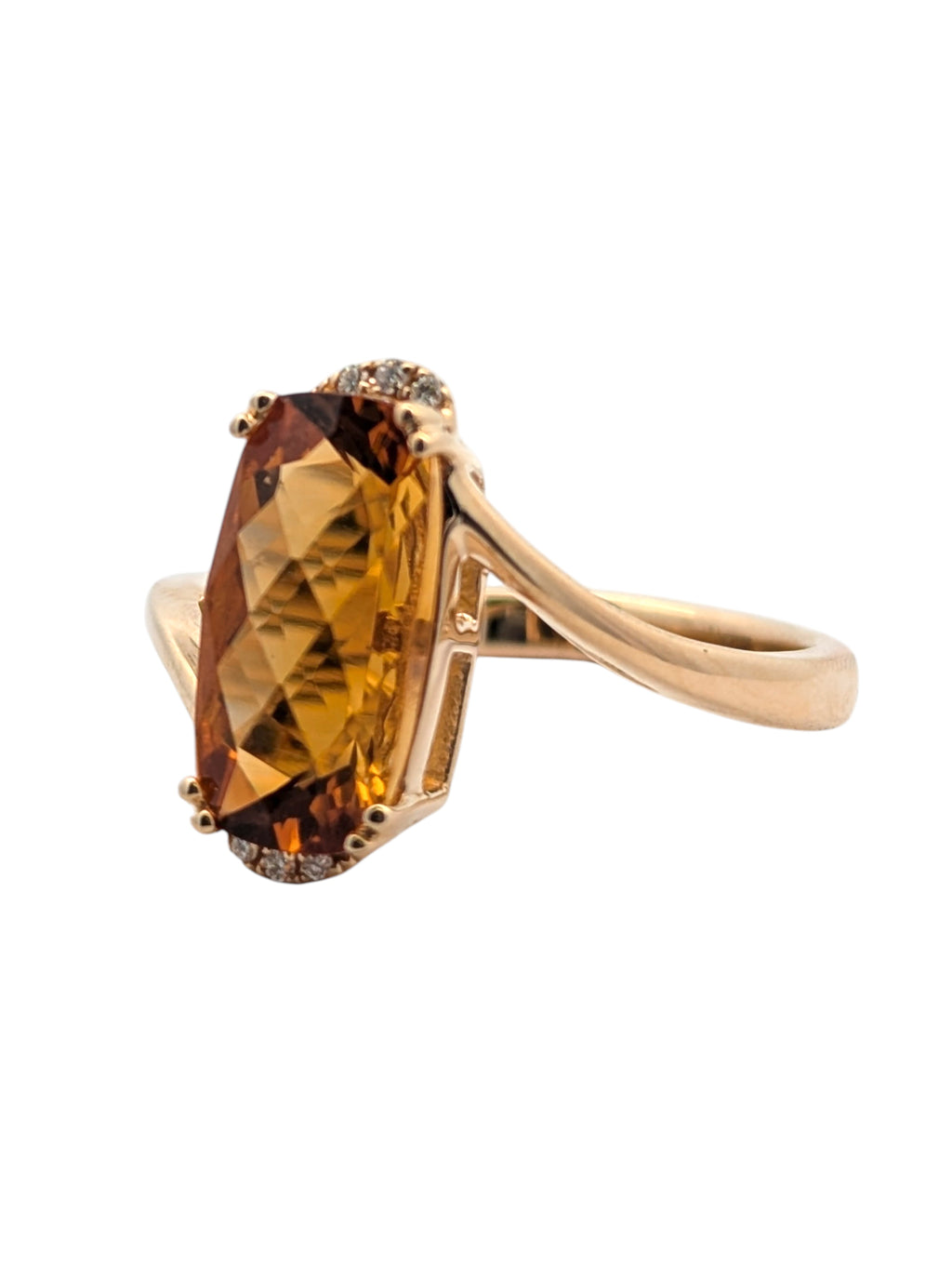 14k Yellow Gold and Citrine Ring