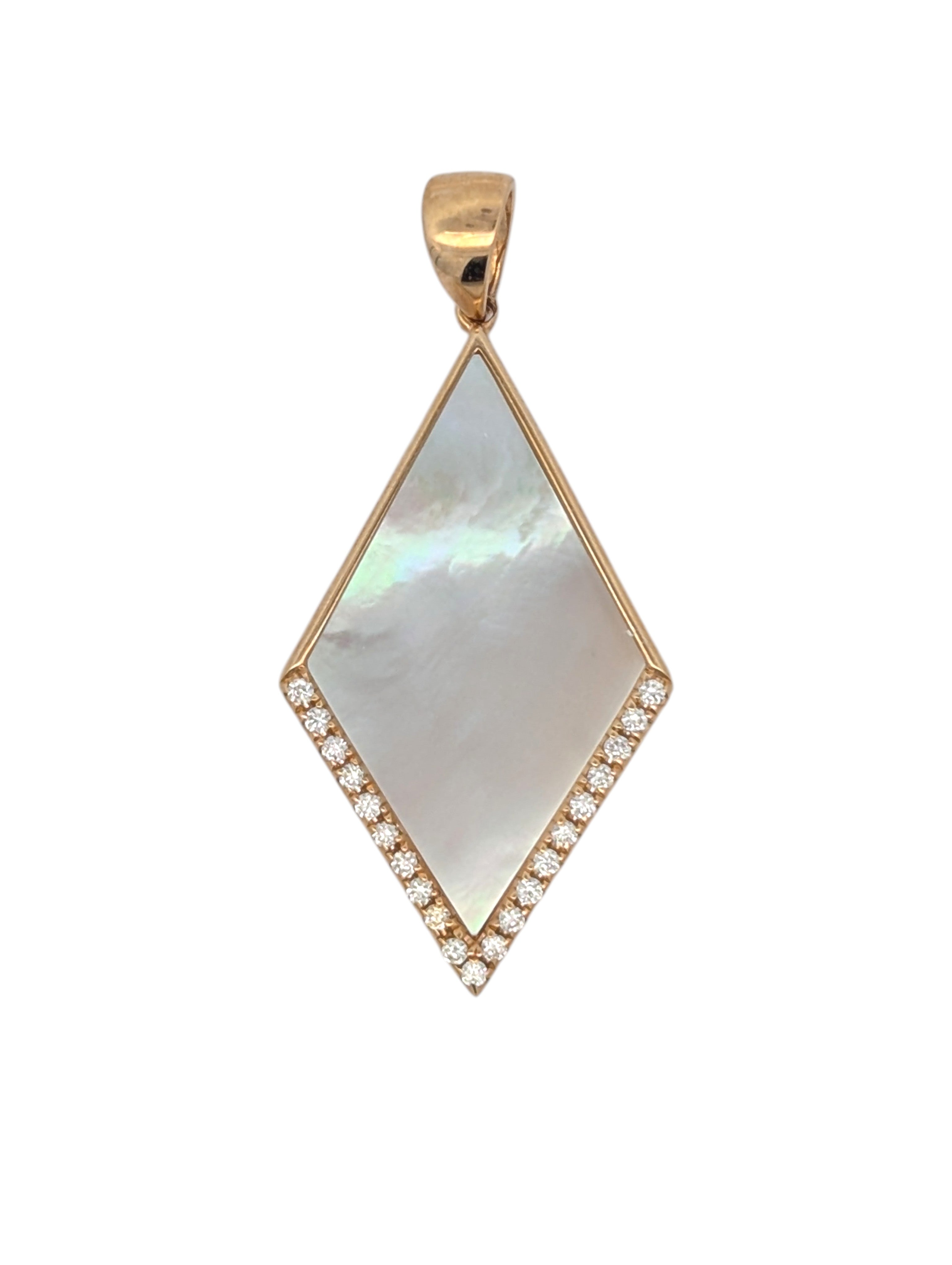 14K Yellow Gold Mother of Pearl Necklace