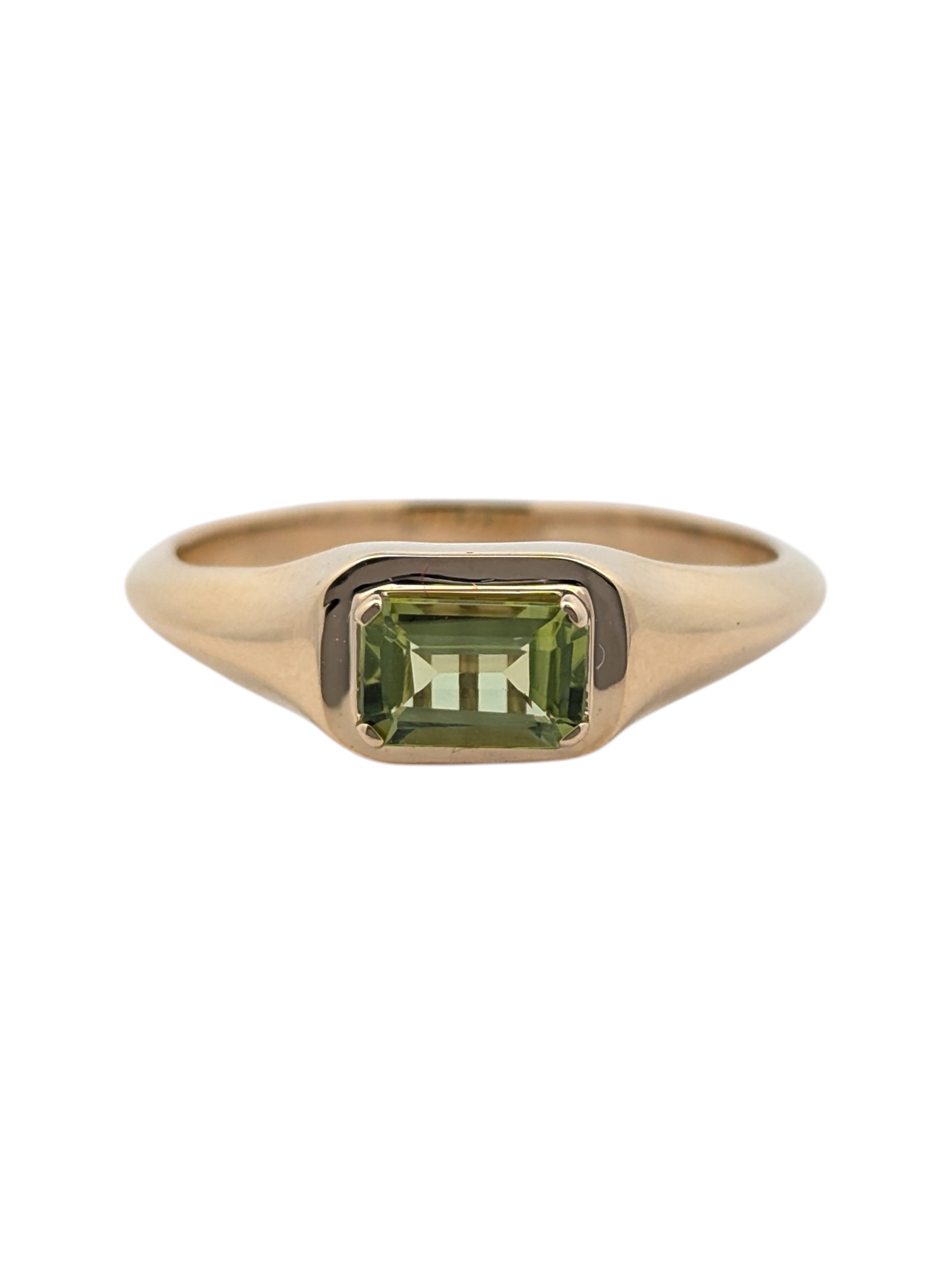10K Yellow Gold Gemstone Signet Rings