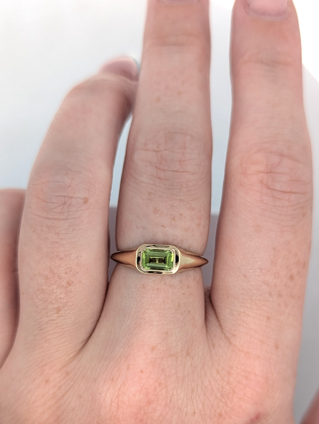 10K Yellow Gold Gemstone Signet Rings