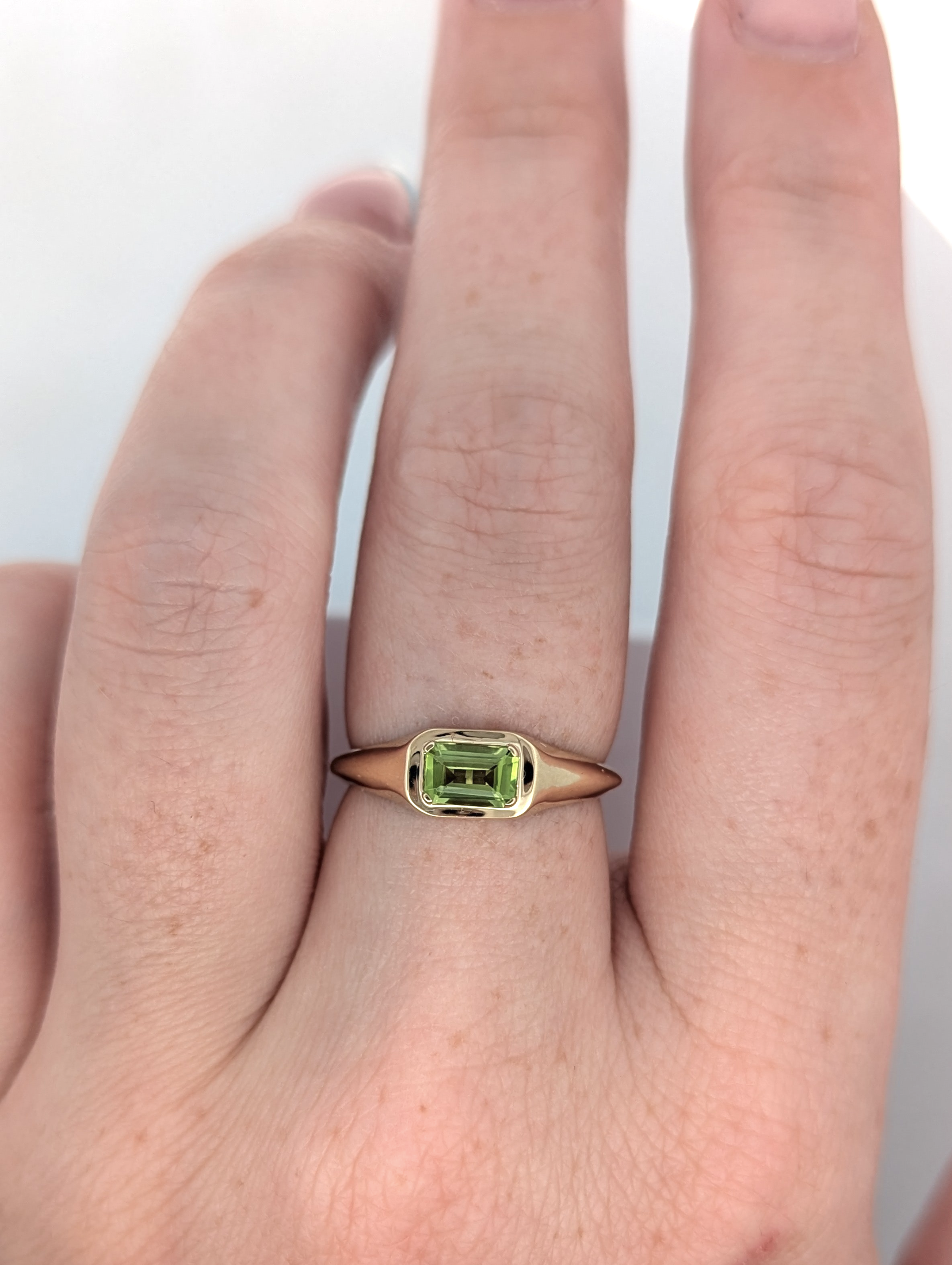 10K Yellow Gold Gemstone Signet Rings