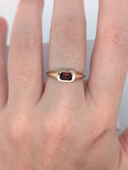 10K Yellow Gold Gemstone Signet Rings