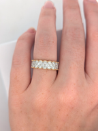 14K Two Tone Scalloped Anniversary Band