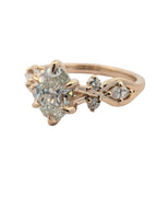"Missy's Ring" - 14K Yellow Gold Floral Engagement Ring [Made to Order]