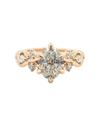"Missy's Ring" - 14K Yellow Gold Floral Engagement Ring [Made to Order]