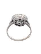 Vintage Platinum, Diamond, and Ruby Ring