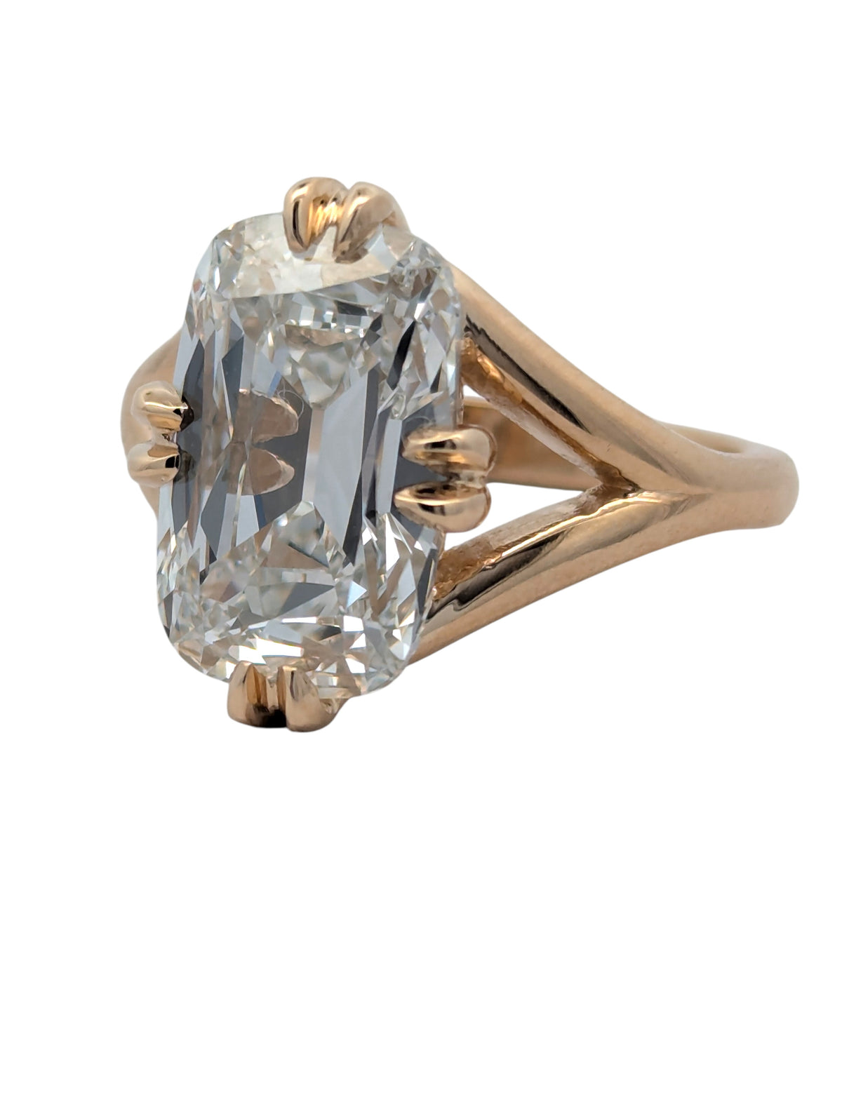 Split Shank Compass Prong Engagement Ring [Made to Order]