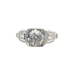Vintage Platinum Old Mine Cut Engagement Ring