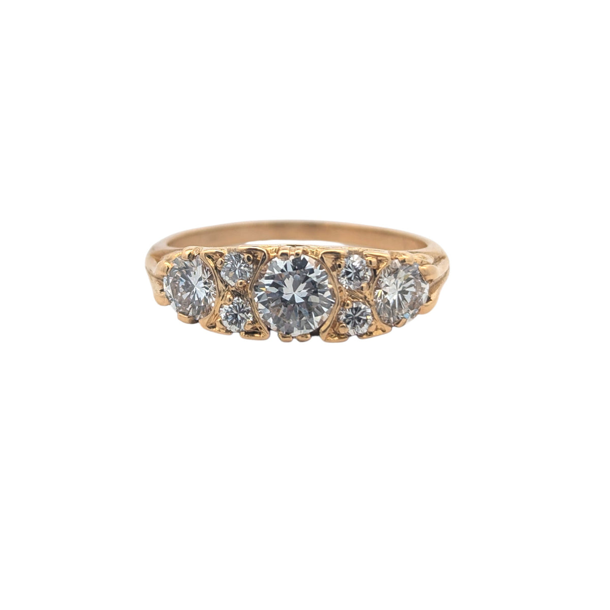 Vintage 18K Yellow Gold Diamond Band