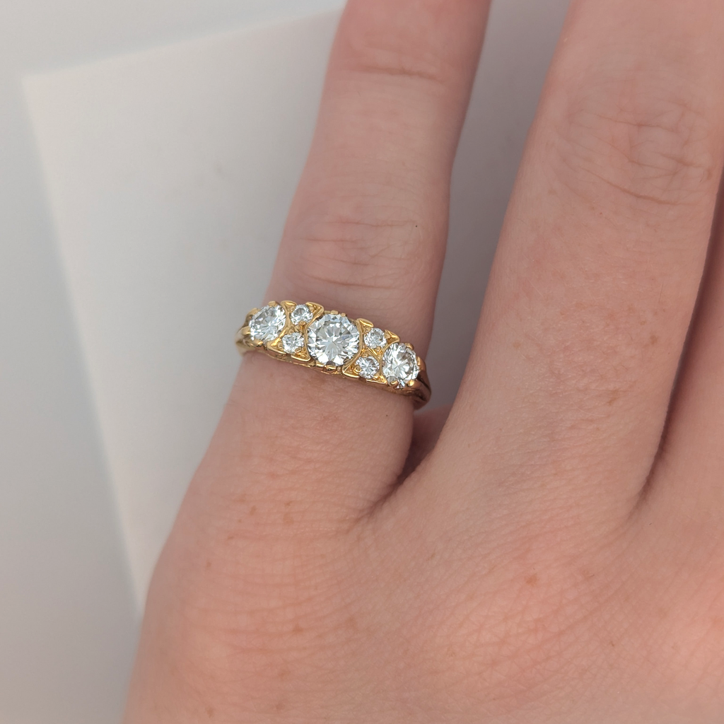Vintage 18K Yellow Gold Diamond Band