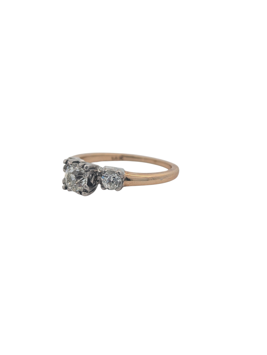 Vintage Two Tone Diamond Ring
