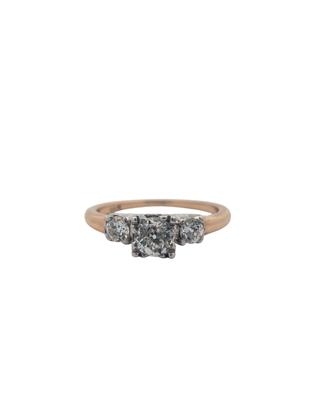 Vintage Two Tone Diamond Ring