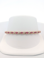 Vintage 10K Ruby and Diamond Bracelet