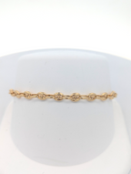 14K Yellow Gold Puffed Mariner Bracelet