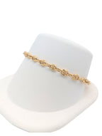 14K Yellow Gold Puffed Mariner Bracelet