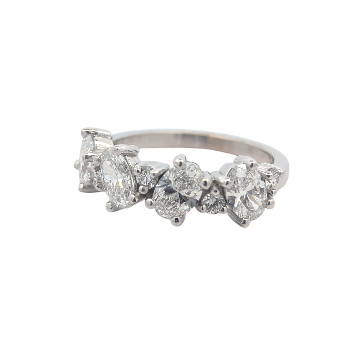 Oval and Round Lab Diamond Band