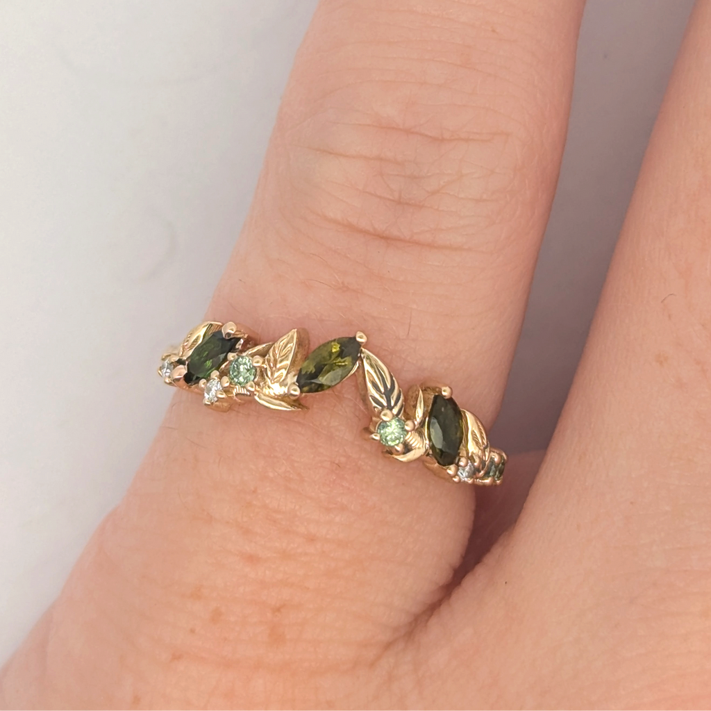 Floral Inspired Wedding Band [Made to Order]