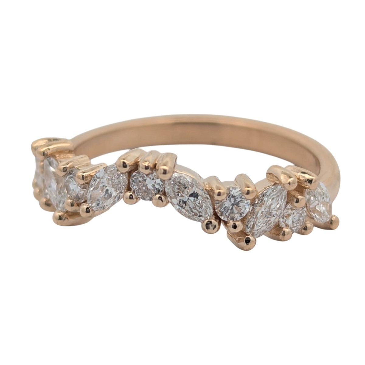 Contour Marquise and Round Diamond Band [Made to Order]