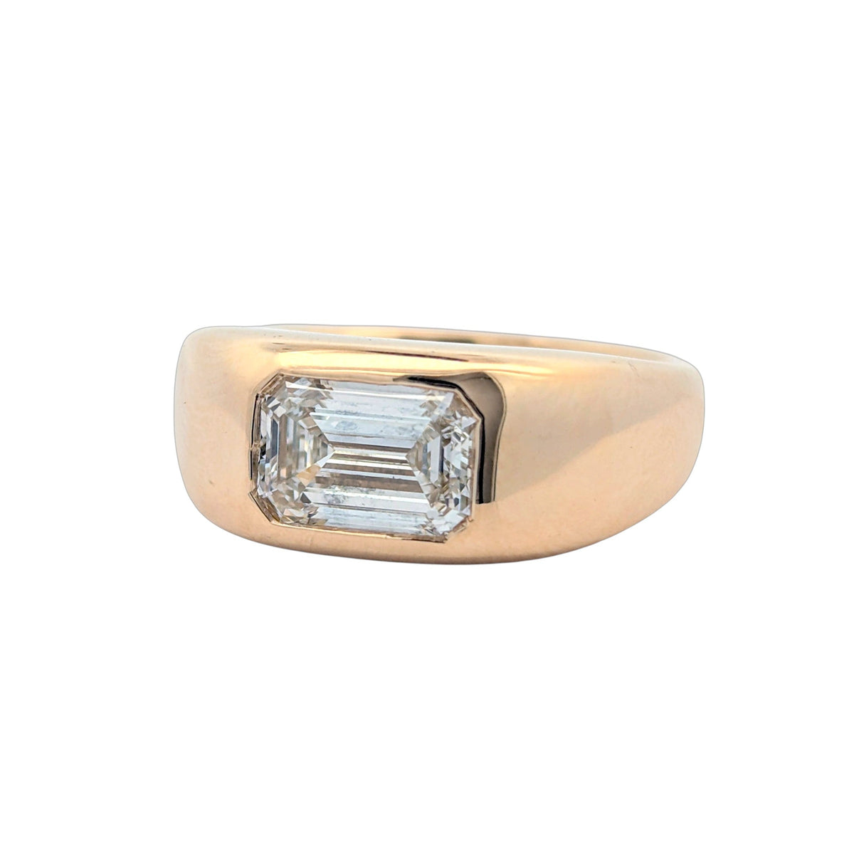 Signet Style East-West Engagement Ring [Made to Order]