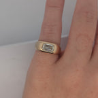 Signet Style East-West Engagement Ring [Made to Order]