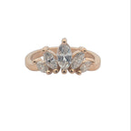 14K Yellow Gold Crown Contour Ring