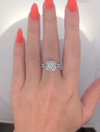Vintage 14K White Gold Cluster Ring