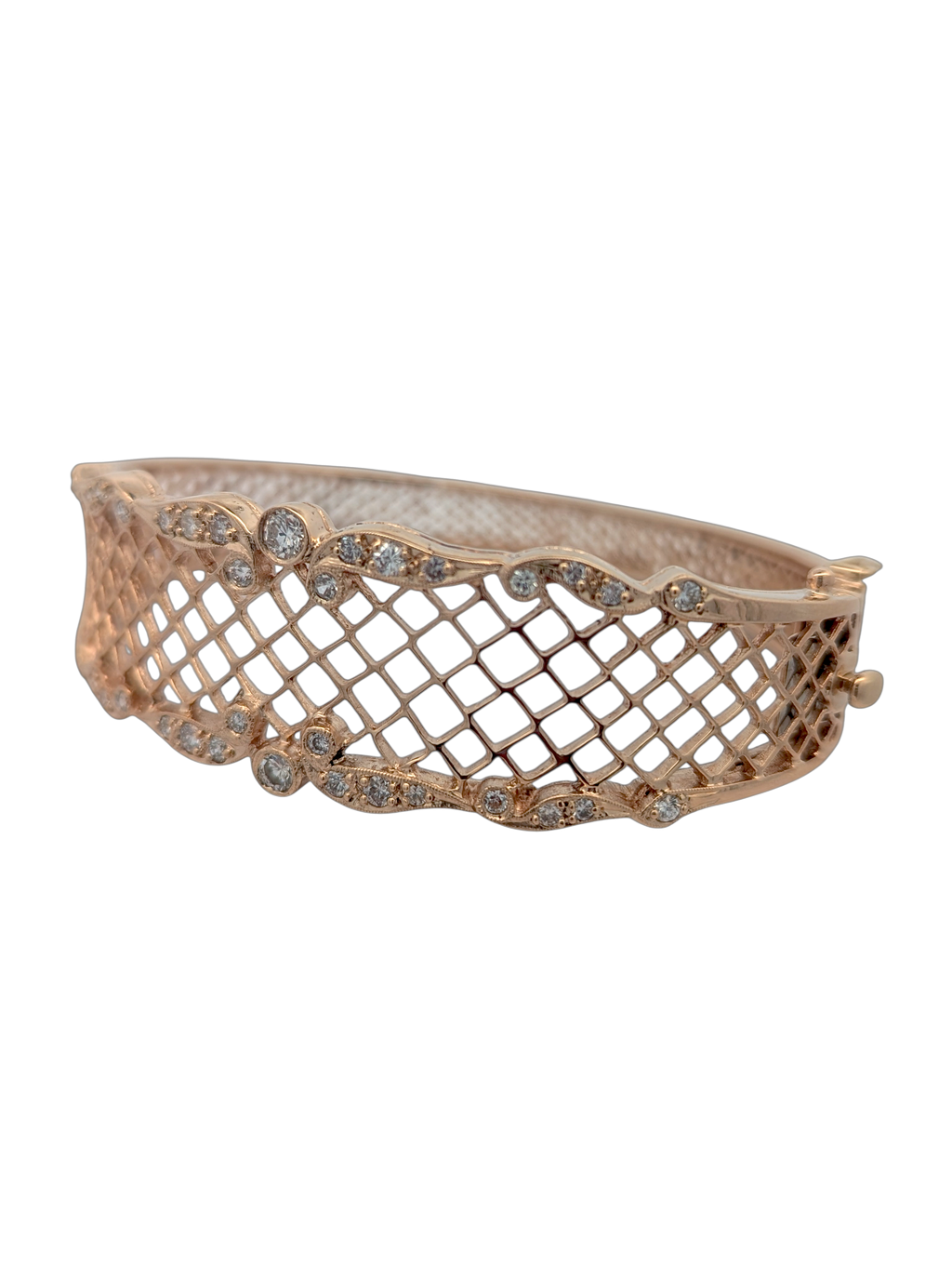 Vintage 14K Yellow Gold Mesh Bangle Bracelet