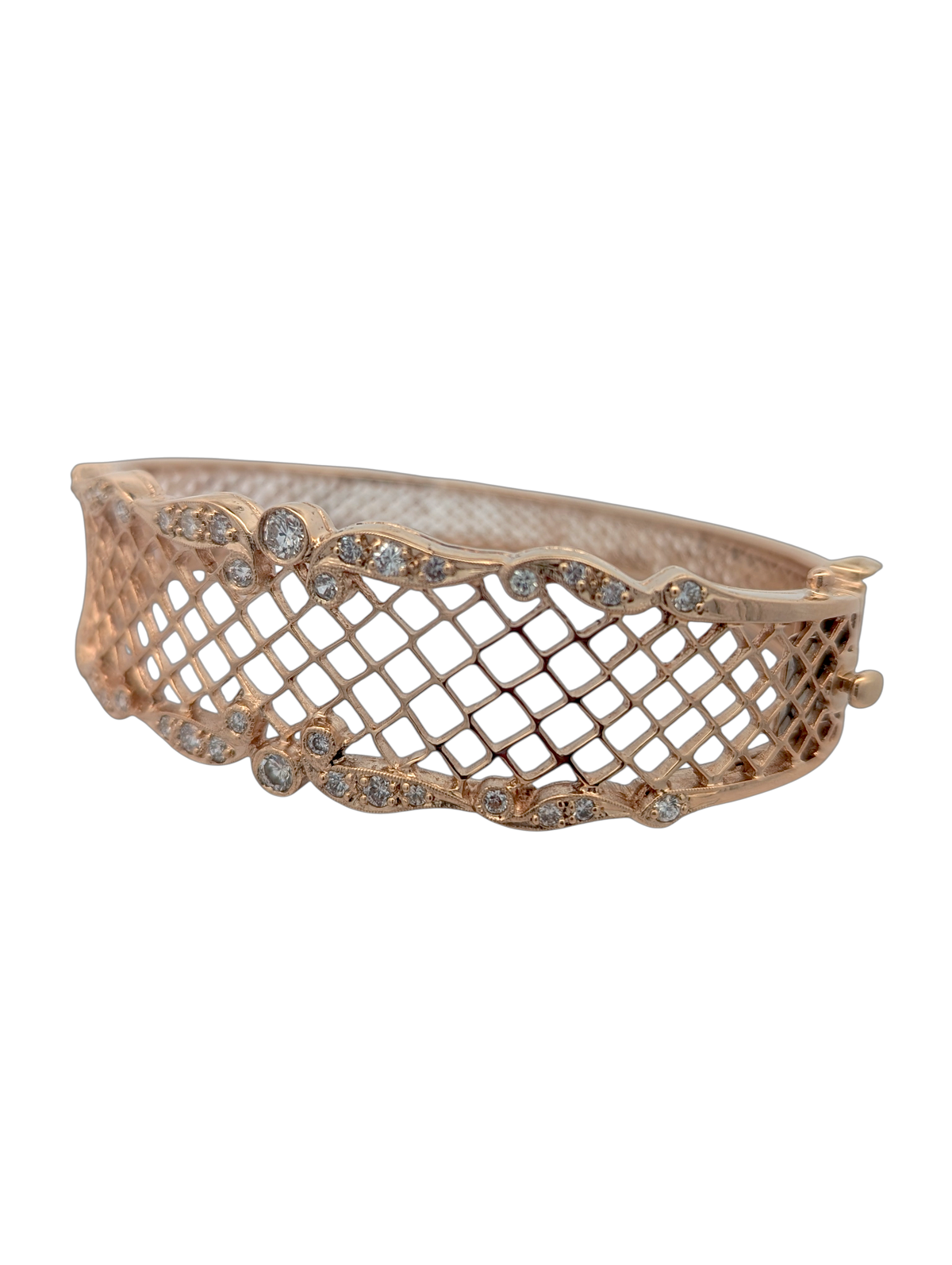 Vintage 14K Yellow Gold Mesh Bangle Bracelet
