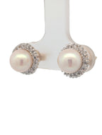Vintage Pearl and Diamond Earrings