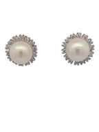Vintage Pearl and Diamond Earrings