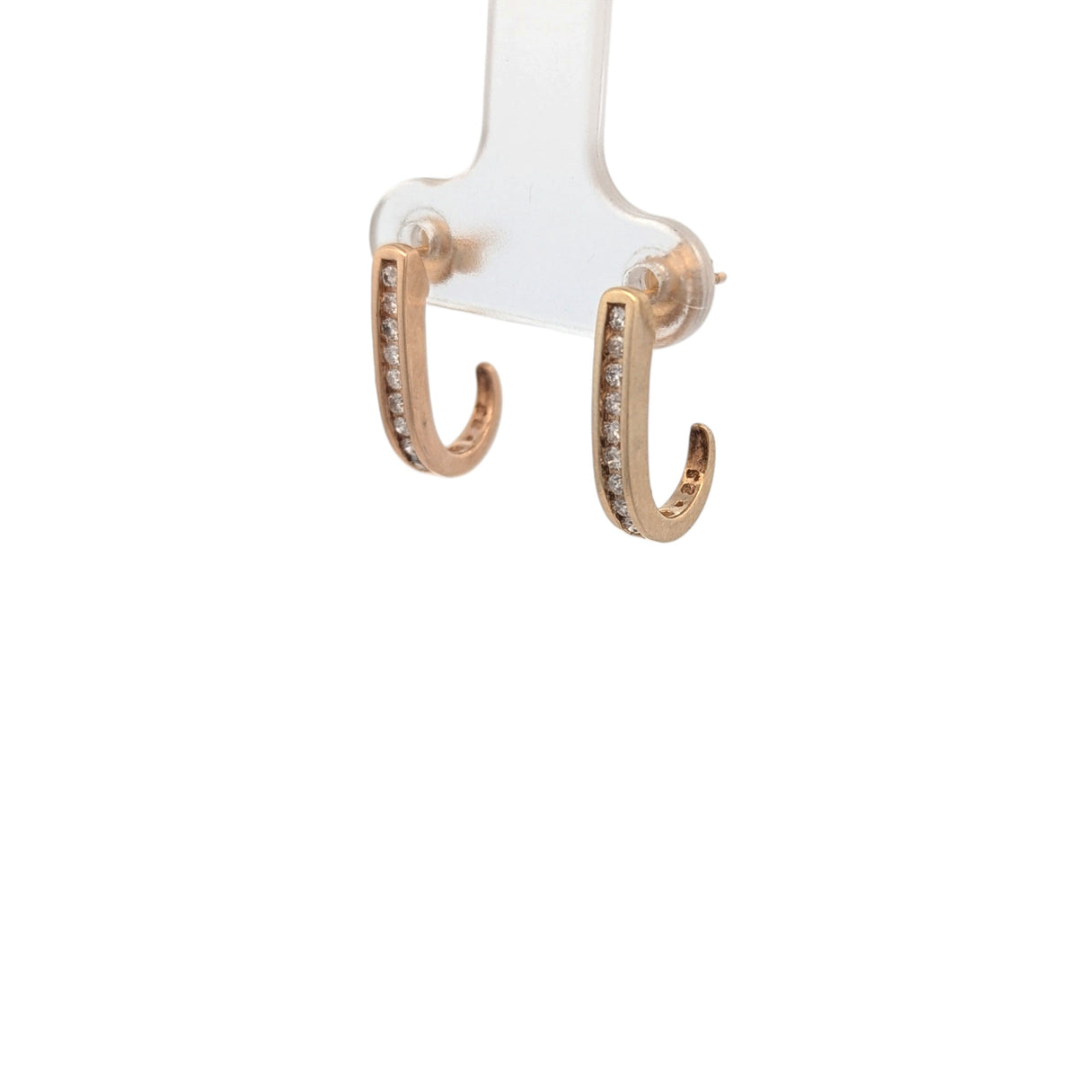 Vintage Gold and Diamond J Hoop