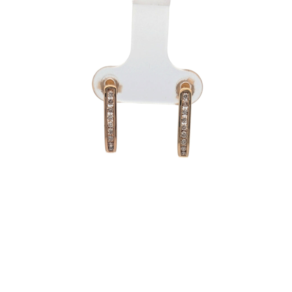Vintage Gold and Diamond J Hoop