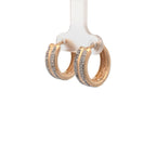Vintage Reversible Gold and Diamond Hoops