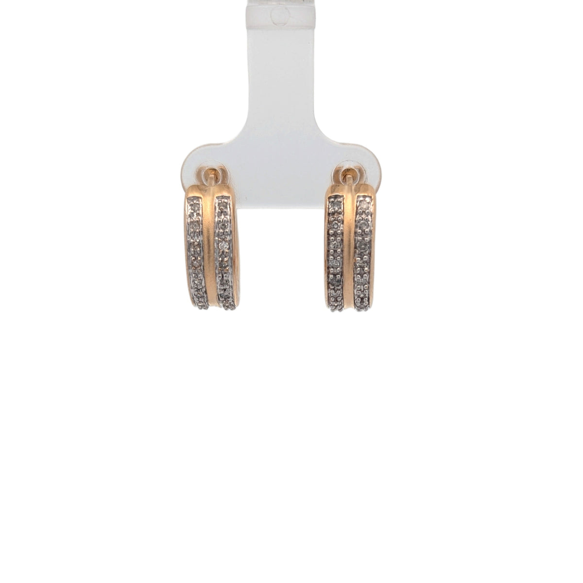 Vintage Reversible Gold and Diamond Hoops