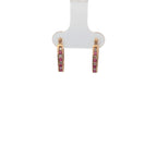 Vintage Ruby and Diamond Huggie Earrings