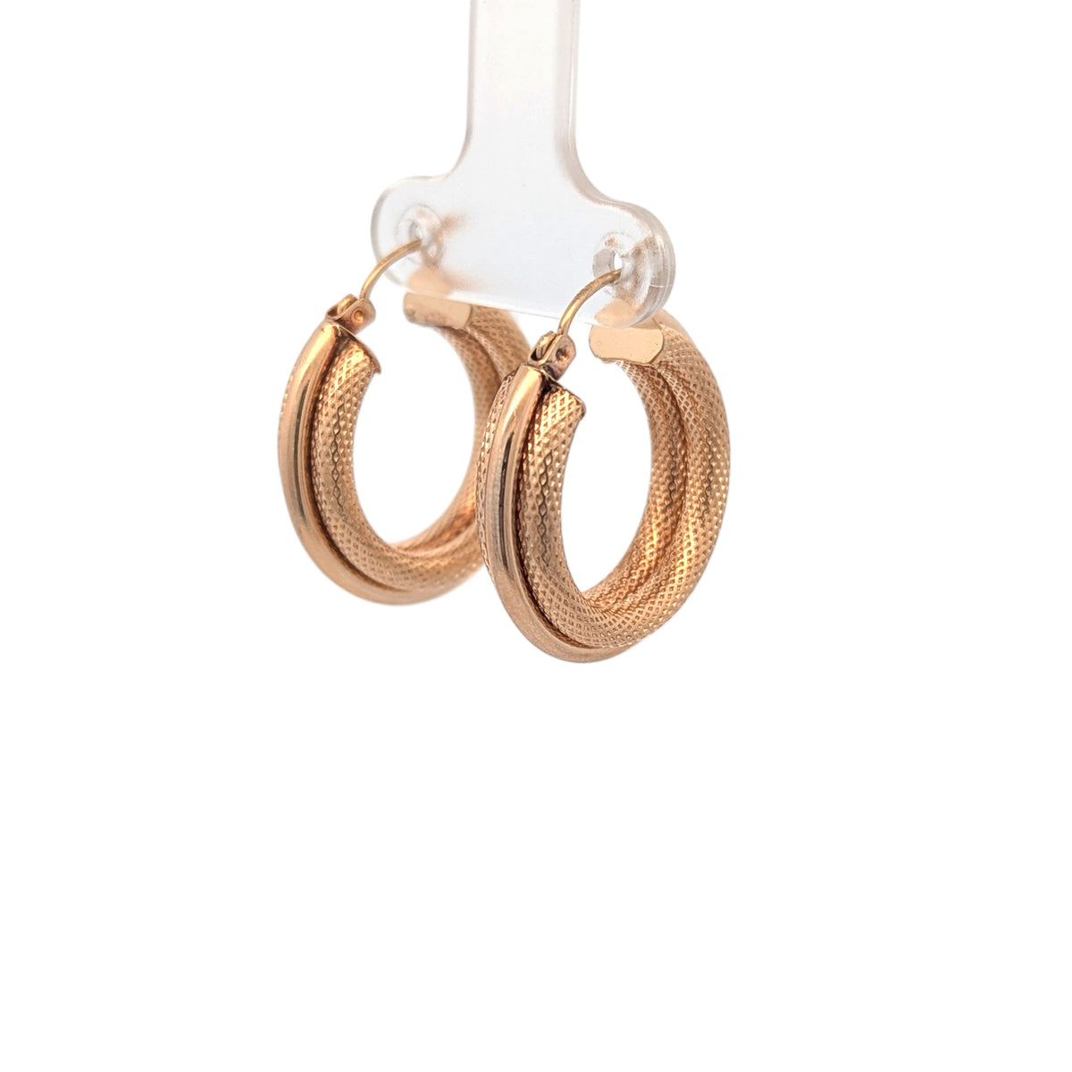 Vintage Textured Gold Hoops