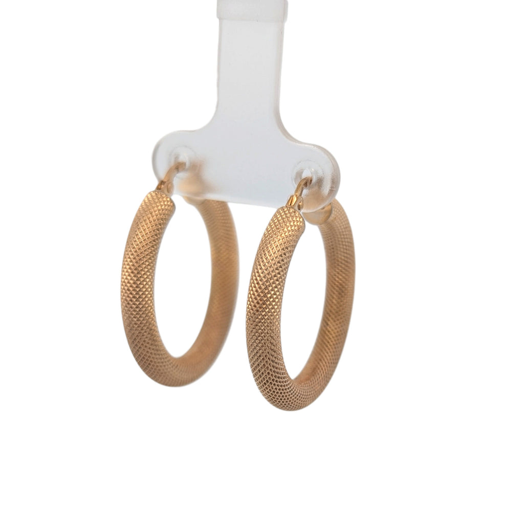 Vintage Textured Round Hoops