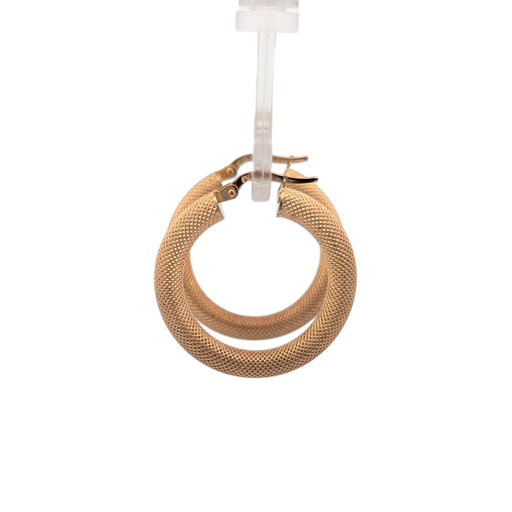 Vintage Textured Round Hoops
