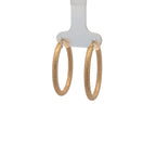 Vintage Textured Oval Hoops