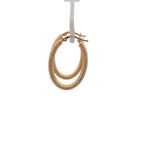 Vintage Textured Oval Hoops