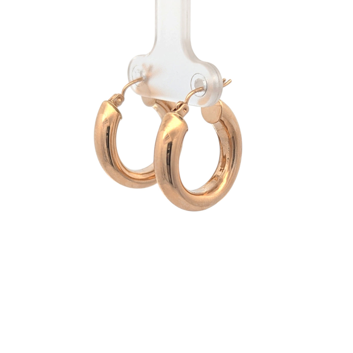 Vintage High Polish Puff Hoops