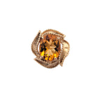 Vintage Citrine Cocktail Ring