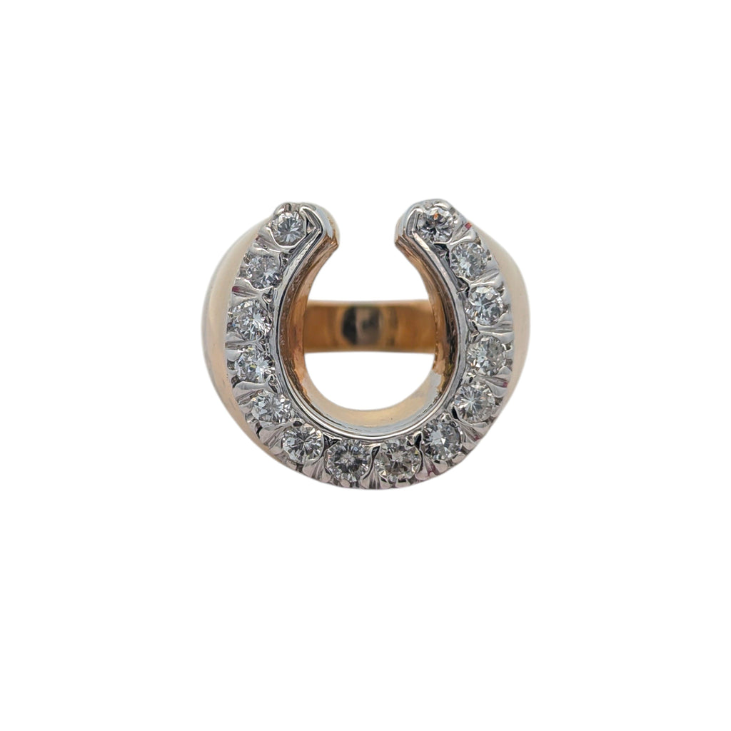 Vintage Gold and Diamond Horseshoe Ring