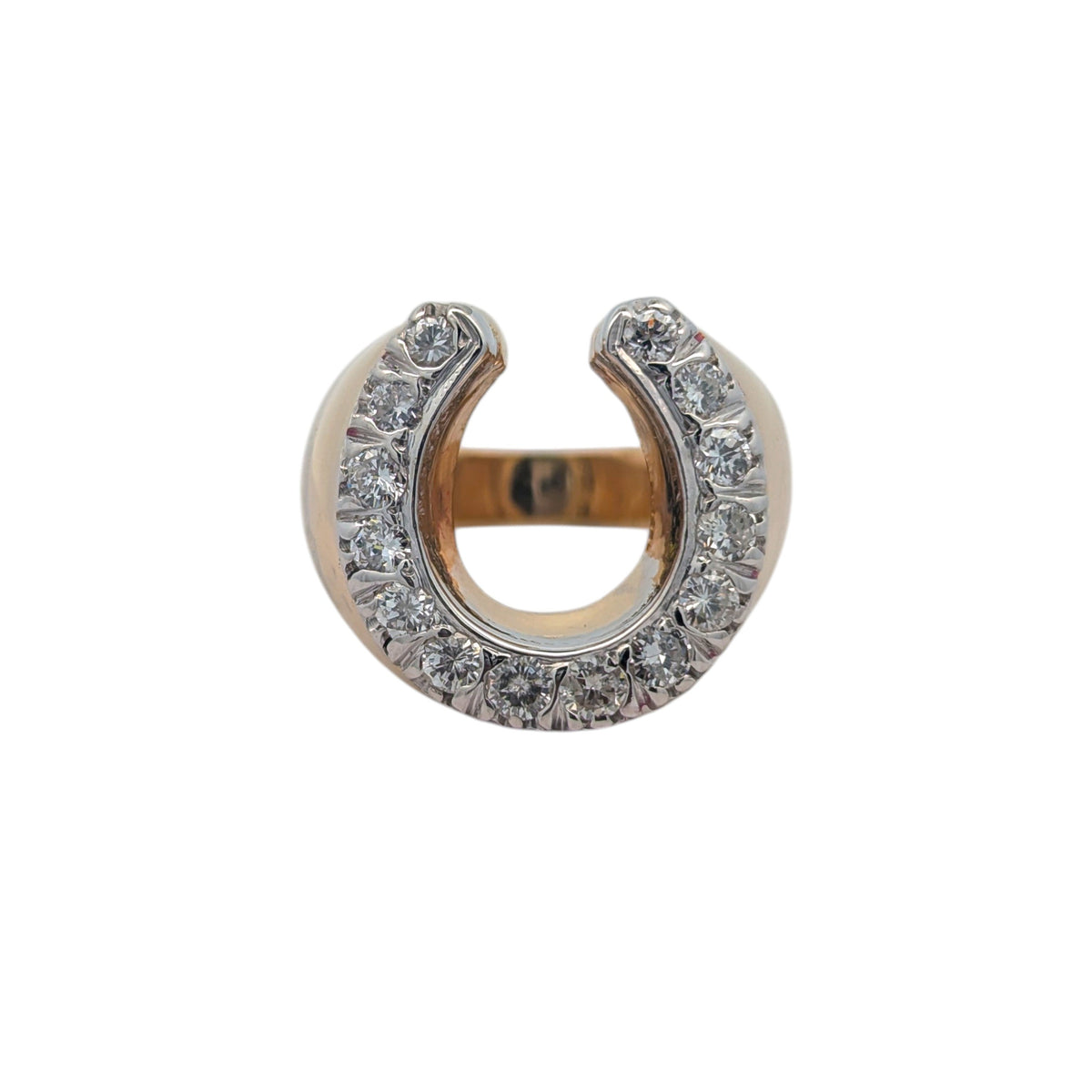 Vintage Gold and Diamond Horseshoe Ring