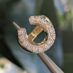 Vintage Gold and Diamond Horseshoe Ring